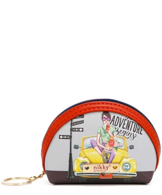 Nikky By Nicole Lee Half Moon Binded Coin Purse NK21013 FUN BEGINS